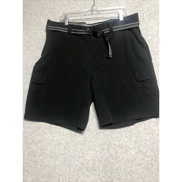 Orvis Men's Cargo Shorts Size 38 Black lightweight tech belt 100% polyester - Picture 1 of 11